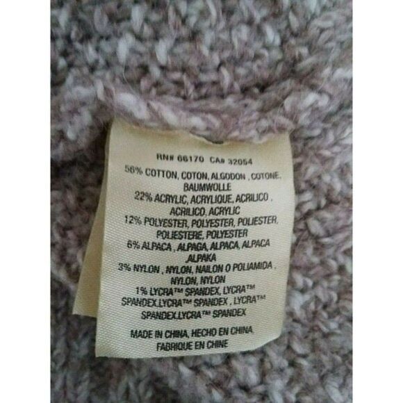 Anthropologie Sleeping on Snow Violet  Marled Off Shoulder Cowl Neck Sweater Lar - Picture 9 of 11